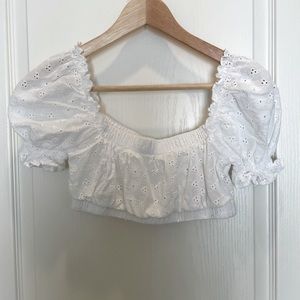 White crop top